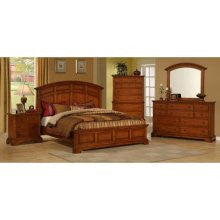 Kathy Ireland Home by Vaughan Pennsylvania Country Panel Bedroom Set in Rich Honey Cherry