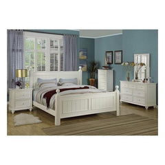 Splash of Color Panel Headboard in Shores White by Riverside Furniture | 112S