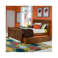 Cinnamon Sleigh Bed with Trundle by Legacy Classic Furniture | 9810-4713 / 9810-4714
