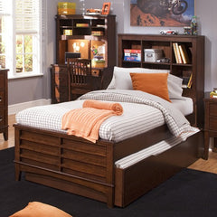 Chelsea Square Youth Bookcase Panel Bed in Burnished Tobacco by Liberty Furniture | 628-BR11 / 628-BR12