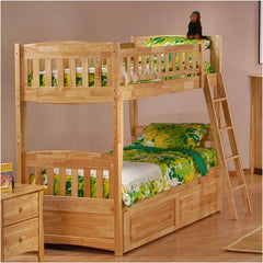 Cinnamon Twin Bunk Bed in Natural by Night & Day | PBH-CIN-NA Set
