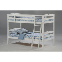 Zest Sesame Twin Over Twin Bunk Bed in White by Night & Day | PBB-SES-1-WH