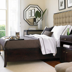 Hudson Street Dark Espresso Avenue Upholstered Bed by Stanley | 712-13 Bedroom Series