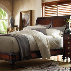 The Classic Portfolio British Colonial Sleigh Bed by Stanley | 020-XX