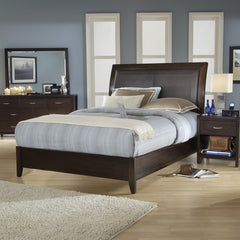 Urban Loft Storage Bed with Synthetic Leather Headboard Panel in Chocolate Brown by Modus | 2O26DX
