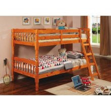 Twin/Twin Bunk Bed in Pine Finish by Coaster - 5040