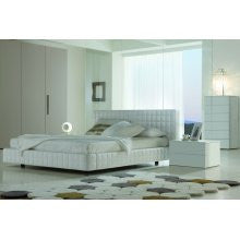 Rossetto Alix Contemporary Leather Platform Bed