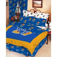 Kansas Jayhawks Bed in A Bag Twin with Team Color Sheets