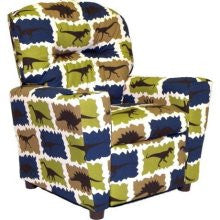 Brazil Furniture Cupholder Child Recliner - Stellar Blue Rex