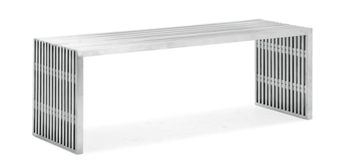 Novel Double Bench Stainless Steel by Zuo Modern | 100081