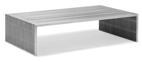 Novel Long Coffee Table Stainless Steel by Zuo Modern | 100083