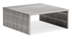 Novel Square Coffee Table Stainless Steel by Zuo Modern | 100084