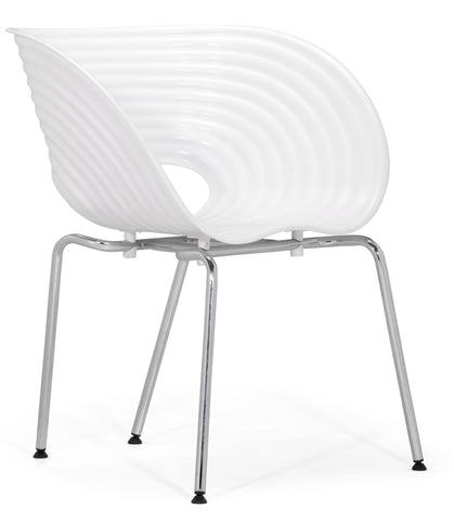 Circle Dining Chair White by Zuo Modern | 100310