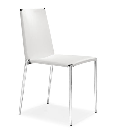 Alex Dining Chair White by Zuo Modern | 101106