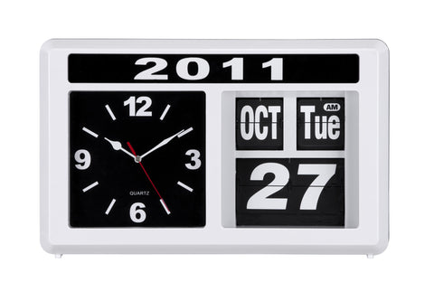 Retro Auto Flip Clock White by Zuo Modern | 10132