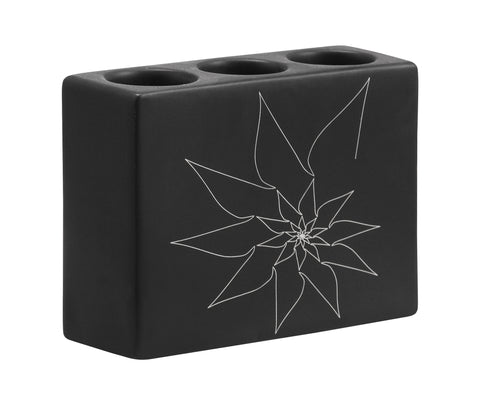 Blair Triple Candle Holder Black by Zuo Modern | 10164