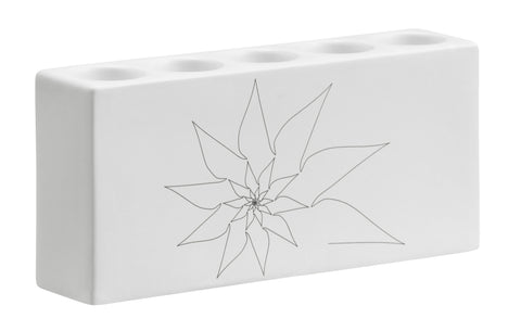 Blair Quintuple Candle Holder White by Zuo Modern | 10169