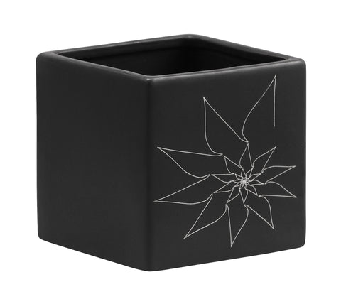 Brenda Square Vase M Black by Zuo Modern | 10176