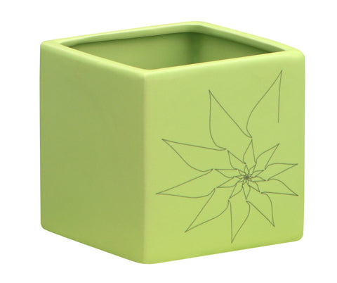 Brenda Square Vase M Green by Zuo Modern | 10179