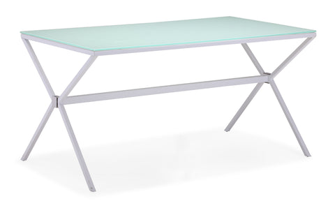 Xert Dining Table White by Zuo Modern | 102193