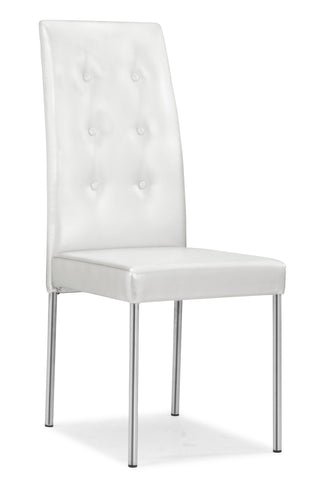 Tuft Dining Chair White by Zuo Modern | 102241