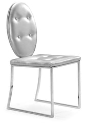 Goth Dining Chair Silver by Zuo Modern | 102253
