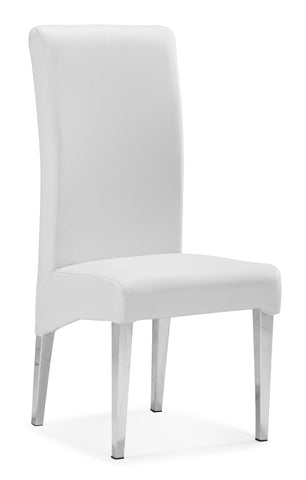 Pencil Dining Chair White by Zuo Modern | 102286