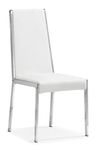 Ink Dining Chair White by Zuo Modern | 102291