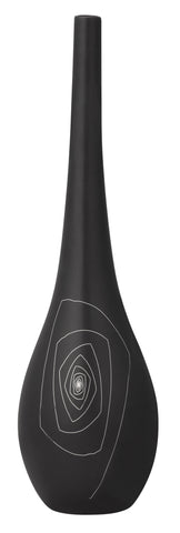 Belinda Round Vase M Black by Zuo Modern | 10248
