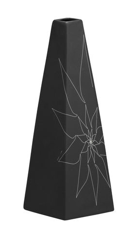 Beatrice Triangular Vase L Black by Zuo Modern | 10292