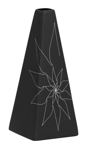 Beatrice Triangular Vase S Black by Zuo Modern | 10296