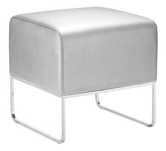 Plush Ottoman Silver by Zuo Modern | 103008