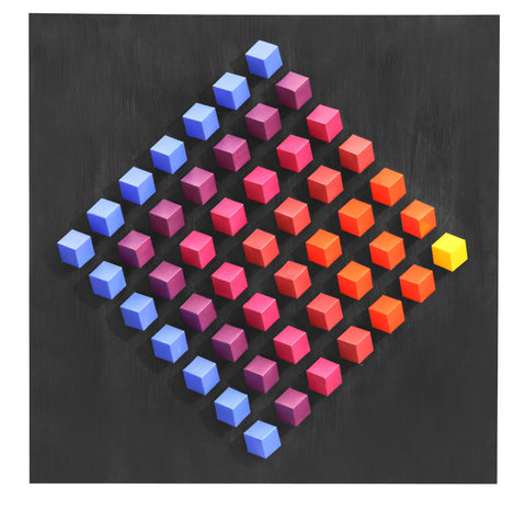 Cubes Wall Art Black Frame by Zuo Modern | 10401