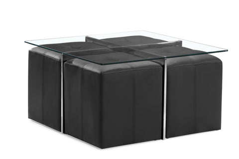 Botero Coffee Table Set Clear Glass by Zuo Modern | 105000