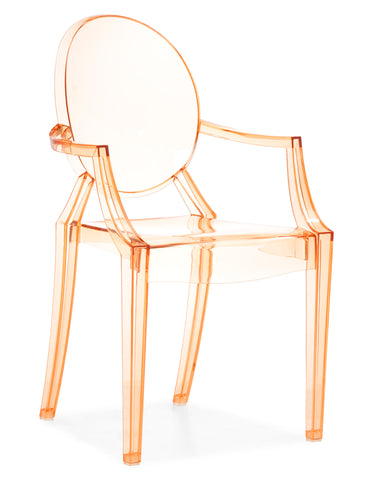 Anime Dining Chair Transparent Orange by Zuo Modern | 106105