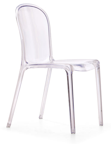 Gumdrop Dining Chair Transparent by Zuo Modern | 106250