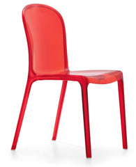 Gumdrop Dining Chair Transparent Red by Zuo Modern | 106251