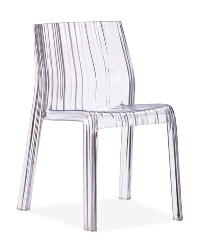 Ruffle Dining Chair Transparent by Zuo Modern | 106360