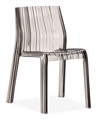Ruffle Dining Chair Transparent Gray by Zuo Modern | 106361