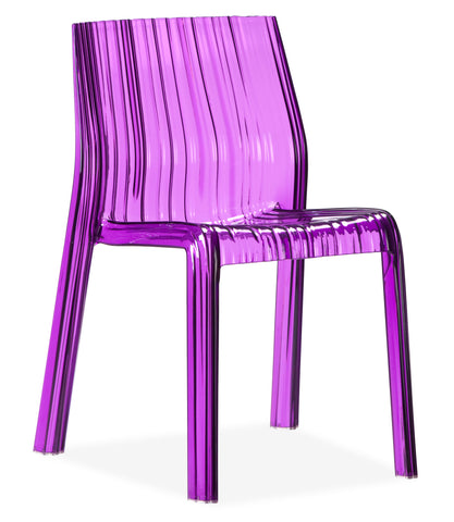 Ruffle Dining Chair Transparent Purple by Zuo Modern | 106362