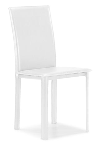 Arcane Dining Chair White by Zuo Modern | 107305