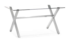 Graphite Dining Table Clear Glass by Zuo Modern | 107846