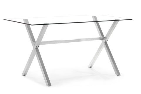 Graphite Counter Table Clear Glass by Zuo Modern | 107848