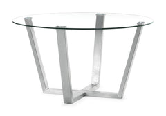Brush Dining Table Clear Glass by Zuo Modern | 107855
