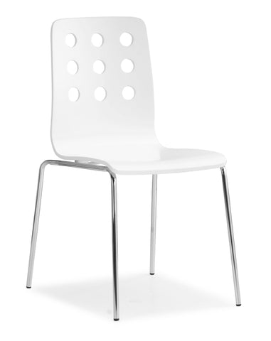 9 Dragons Dining Chair White by Zuo Modern | 108122