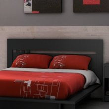 Stellar Home Furniture Milan Queen Headboard in Solid Black