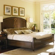 Lexington St.Tropez Palais Panel Bed in Rich Walnut Brown-Queen