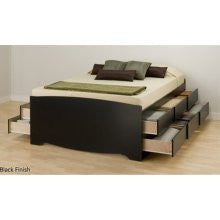 Prepac Sonoma Tall Queen Platform Storage Bed - Black