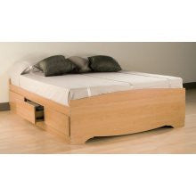 Queen Platform Storage Bed in Maple MBQ-6200-3K