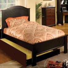 Hokku Designs Mackenzie Twin Bed in Cherry and Black